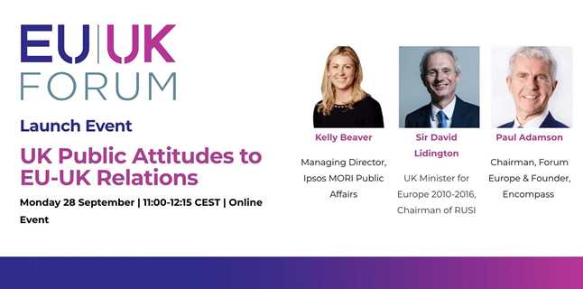 EU | UK Forum host its first session, 'UK Public Attitudes to EU-UK Relations'